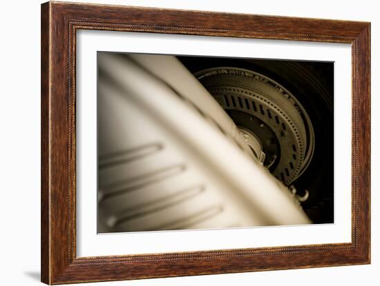 Vintage Racing Car with Exhaust and Air Vents Close Up-Will Wilkinson-Framed Photographic Print