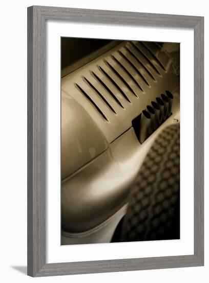 Vintage Racing Car with Exhaust and Air Vents Close Up-Will Wilkinson-Framed Photographic Print