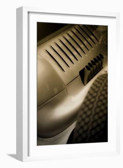 Vintage Racing Car with Exhaust and Air Vents Close Up-Will Wilkinson-Framed Photographic Print