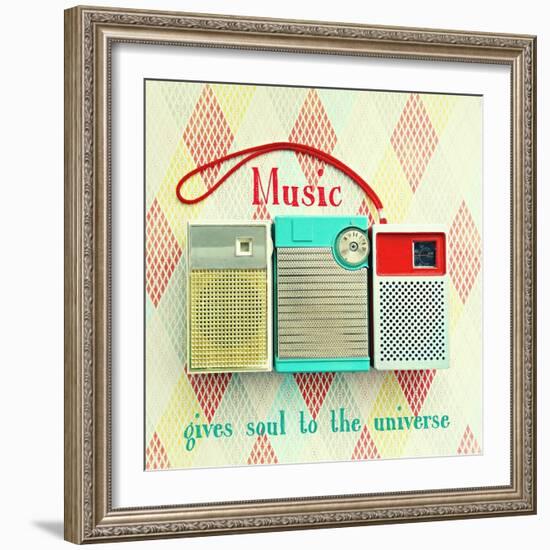 Vintage Radio Inspirational-Vicki Dvorak-Framed Art Print