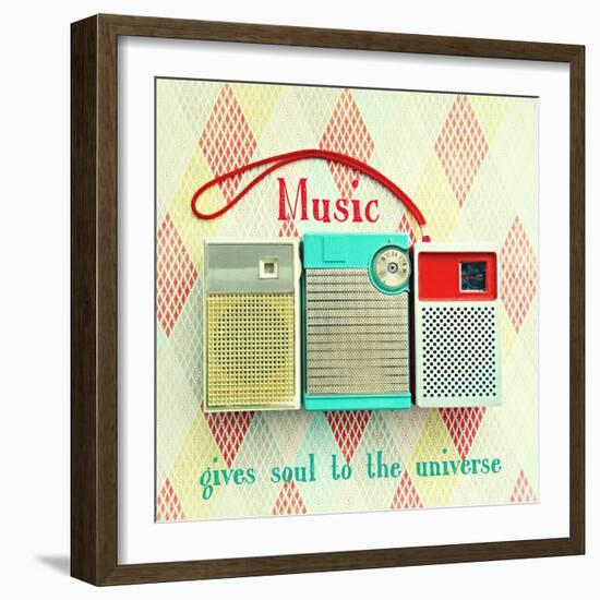 Vintage Radio Inspirational-Vicki Dvorak-Framed Art Print