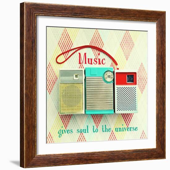 Vintage Radio Inspirational-Vicki Dvorak-Framed Art Print