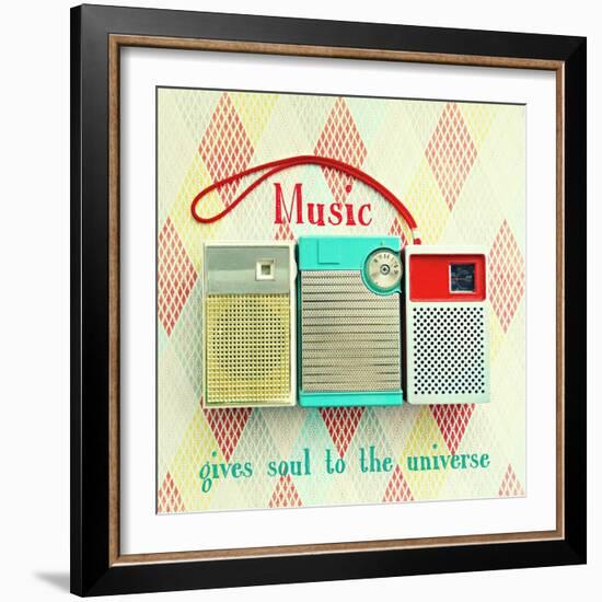 Vintage Radio Inspirational-Vicki Dvorak-Framed Art Print