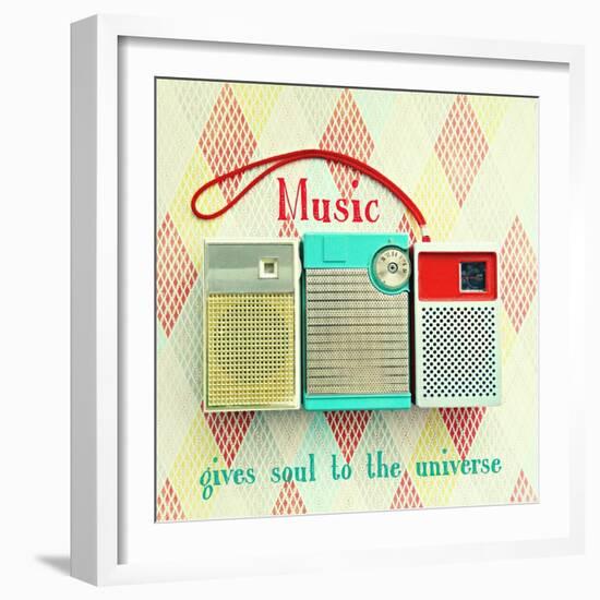 Vintage Radio Inspirational-Vicki Dvorak-Framed Art Print