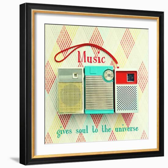 Vintage Radio Inspirational-Vicki Dvorak-Framed Art Print