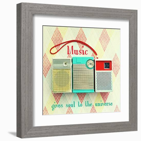 Vintage Radio Inspirational-Vicki Dvorak-Framed Art Print