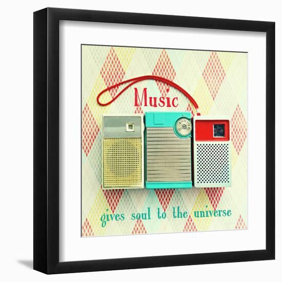 Vintage Radio Inspirational-Vicki Dvorak-Framed Art Print