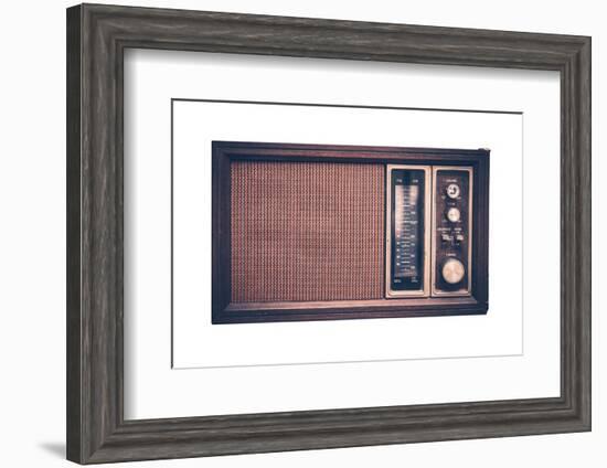 Vintage Radio Isolated-duallogic-Framed Photographic Print