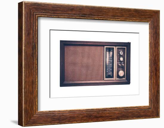 Vintage Radio Isolated-duallogic-Framed Photographic Print