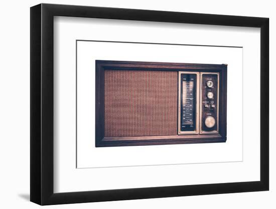 Vintage Radio Isolated-duallogic-Framed Photographic Print