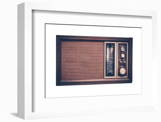 Vintage Radio Isolated-duallogic-Framed Photographic Print