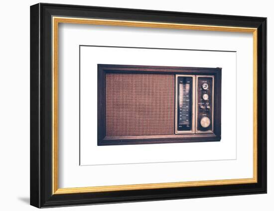 Vintage Radio Isolated-duallogic-Framed Photographic Print