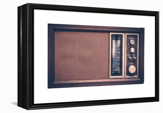 Vintage Radio Isolated-duallogic-Framed Premier Image Canvas