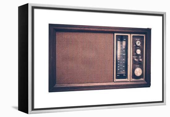 Vintage Radio Isolated-duallogic-Framed Premier Image Canvas