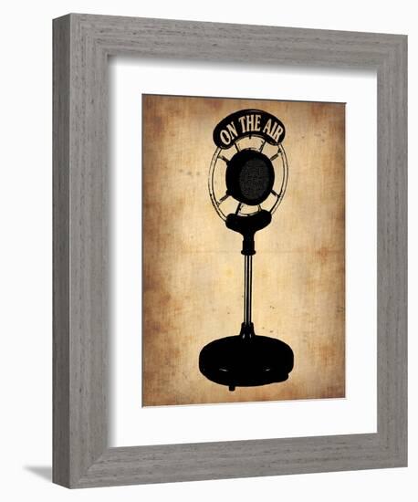 Vintage Radio Microphone-NaxArt-Framed Premium Giclee Print