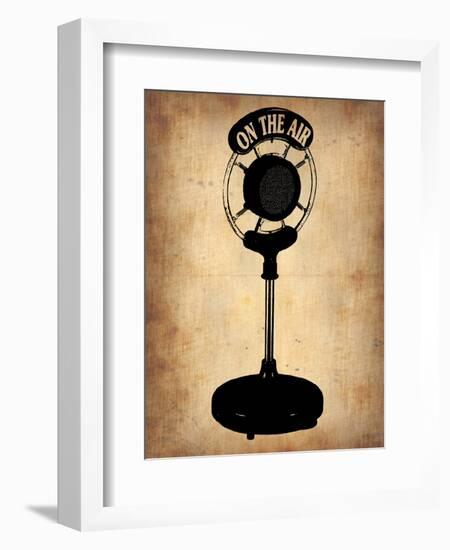 Vintage Radio Microphone-NaxArt-Framed Premium Giclee Print