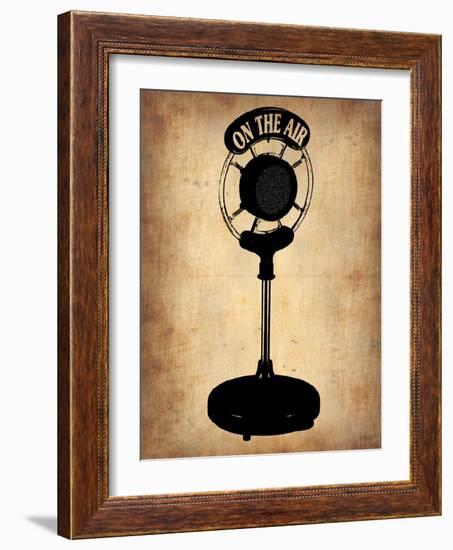 Vintage Radio Microphone-NaxArt-Framed Art Print