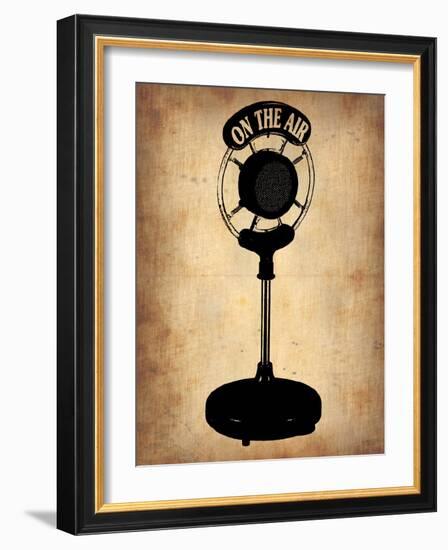 Vintage Radio Microphone-NaxArt-Framed Art Print