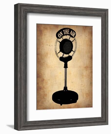 Vintage Radio Microphone-NaxArt-Framed Art Print