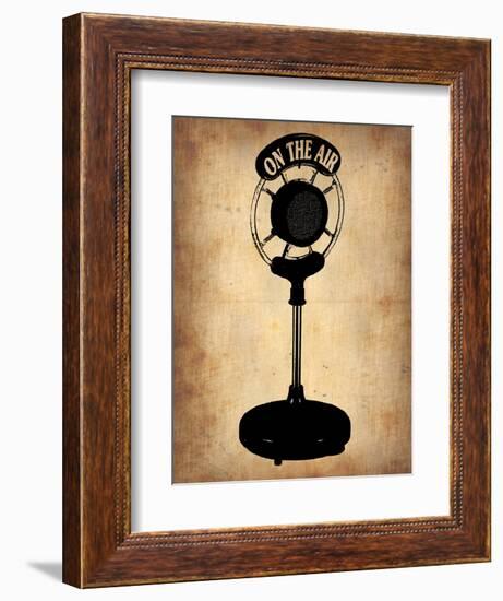 Vintage Radio Microphone-NaxArt-Framed Art Print