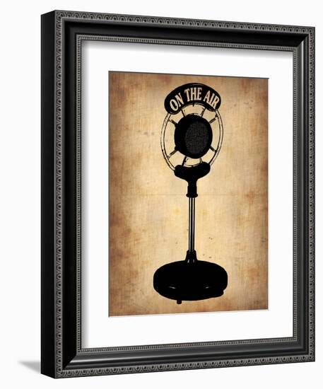 Vintage Radio Microphone-NaxArt-Framed Art Print