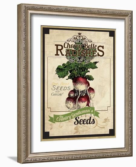 Vintage Radish Seed Packet-null-Framed Giclee Print