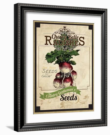 Vintage Radish Seed Packet-null-Framed Giclee Print