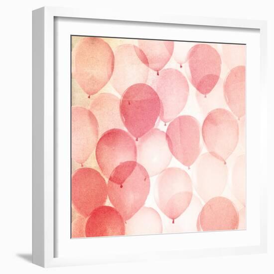 Vintage Red Balloons B-THE Studio-Framed Giclee Print