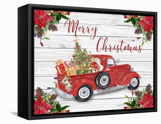 Vintage Red Truck Christmas-A-Jean Plout-Framed Premier Image Canvas