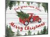 Vintage Red Truck Christmas-B-Jean Plout-Mounted Premium Giclee Print