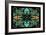 Vintage Retro Kaleidoscope Flower-Steve18-Framed Art Print