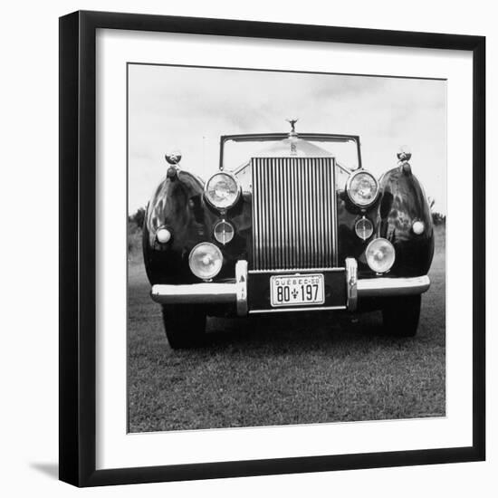 Vintage Rolls Royce Taken at a Montreal Meet of the Rolls Royce Owners Club in August, 1958-Walker Evans-Framed Photographic Print