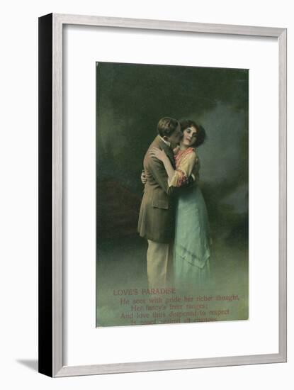 Vintage Romantic Poatcard-null-Framed Giclee Print