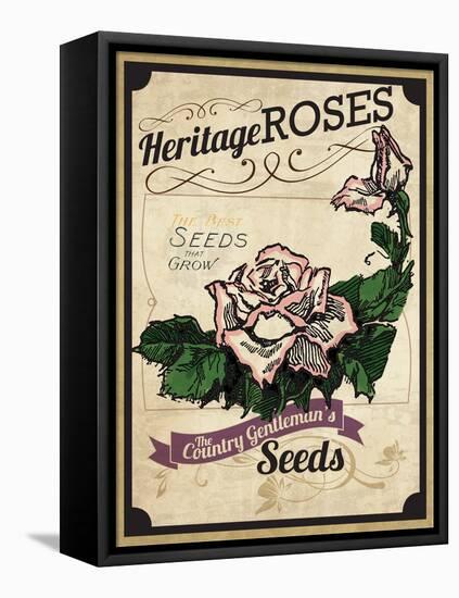 Vintage Rose Seed Packet-null-Framed Premier Image Canvas