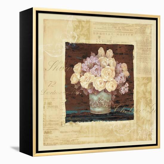 Vintage Rose Yellow-Pamela Gladding-Framed Stretched Canvas