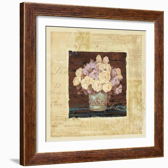 Vintage Rose Yellow-Pamela Gladding-Framed Premium Giclee Print