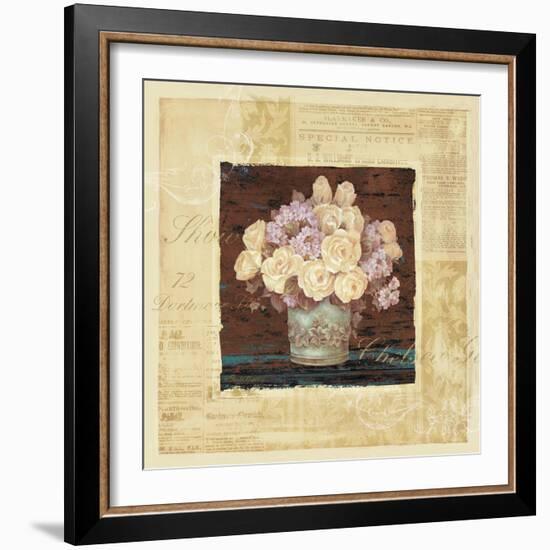 Vintage Rose Yellow-Pamela Gladding-Framed Premium Giclee Print