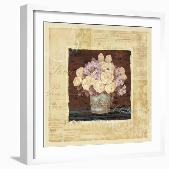 Vintage Rose Yellow-Pamela Gladding-Framed Premium Giclee Print