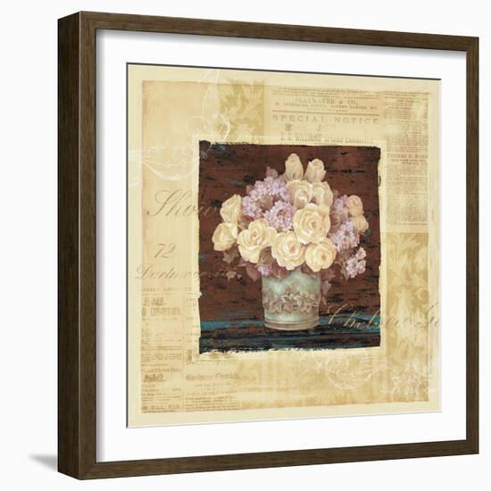 Vintage Rose Yellow-Pamela Gladding-Framed Art Print