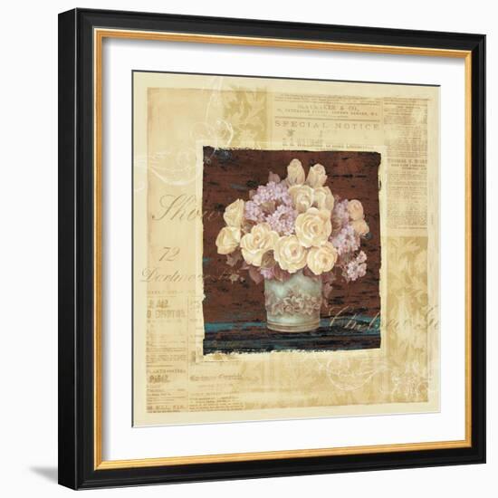 Vintage Rose Yellow-Pamela Gladding-Framed Art Print