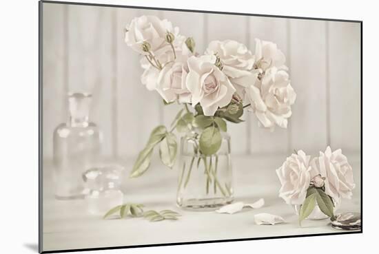 Vintage Roses in Antique Glass-Cora Niele-Mounted Photographic Print