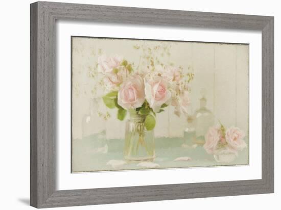 Vintage Roses Still Life-Cora Niele-Framed Giclee Print