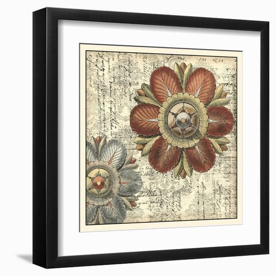 Vintage Rosette II-Vision Studio-Framed Art Print