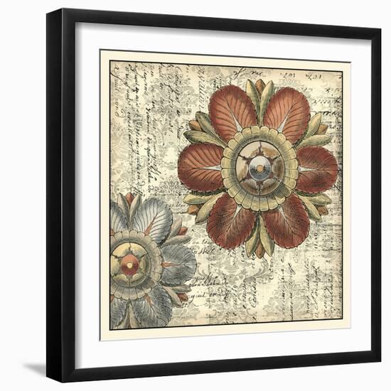 Vintage Rosette II-Vision Studio-Framed Art Print