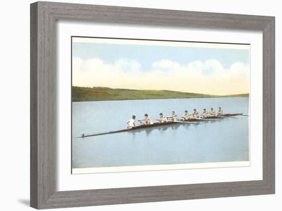 Vintage Rowing Crew-null-Framed Premium Giclee Print