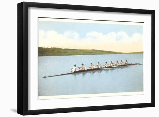 Vintage Rowing Crew-null-Framed Premium Giclee Print