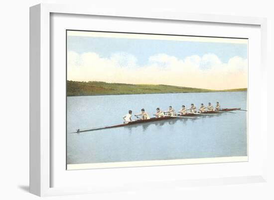 Vintage Rowing Crew-null-Framed Premium Giclee Print