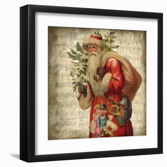 Vintage Santa 1-Kimberly Allen-Framed Art Print