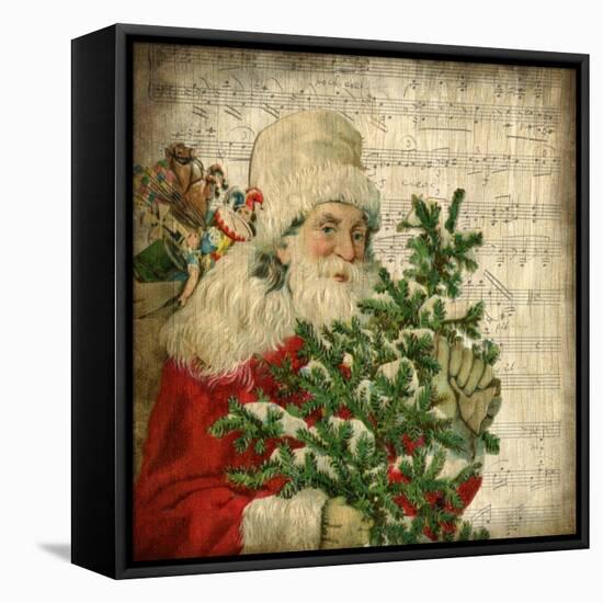 Vintage Santa 2-Kimberly Allen-Framed Stretched Canvas