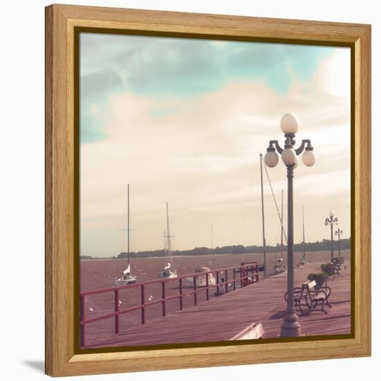 Vintage Sea Port-Andrekart Photography-Framed Stretched Canvas